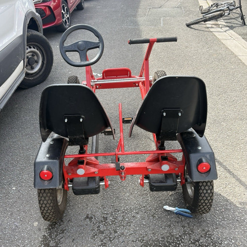 Red pedal seater kart - go,